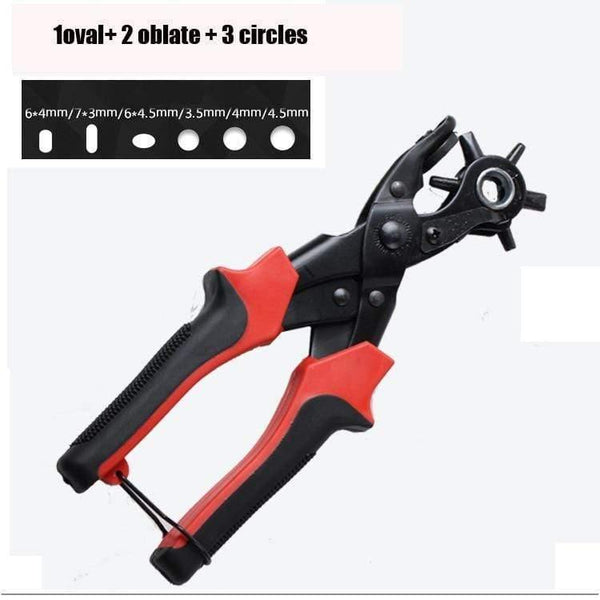 Planet Gates 1h 2r 3 Heavy Duty Leather Belt Hole Punch Plier Eyelet Puncher Revolve Sewing Machine Bag Setter Tool Watchband Household Strap leather