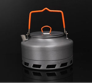 Planet Gates 1L Camping Kettle Heat Exchanger Tea Pot Picnic Kettle Aluminium Alloy