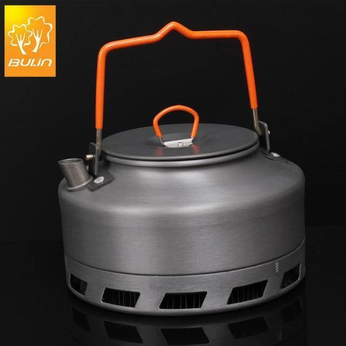 Planet Gates 1L Camping Kettle Heat Exchanger Tea Pot Picnic Kettle Aluminium Alloy
