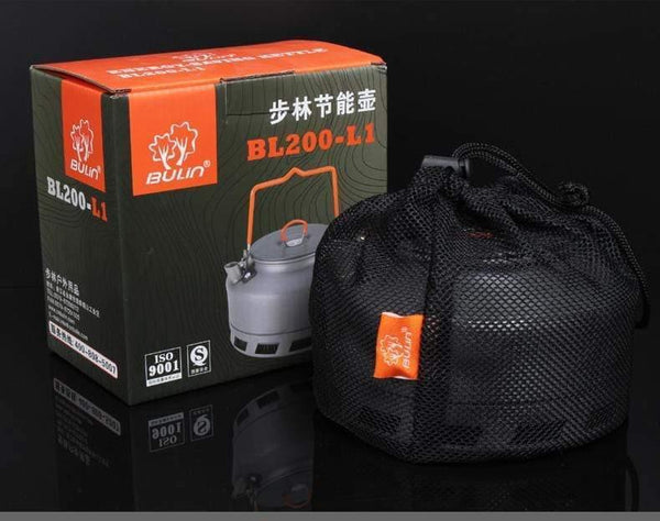 Planet Gates 1L Camping Kettle Heat Exchanger Tea Pot Picnic Kettle Aluminium Alloy