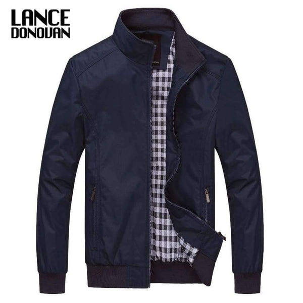 Planet Gates 1LD1236 CHECK SIZE 1 / M Solid color New 2017 Casual Jacket M-5XL 6XL Men Spring Autumn Outerwear Mandarin Collar Clothing