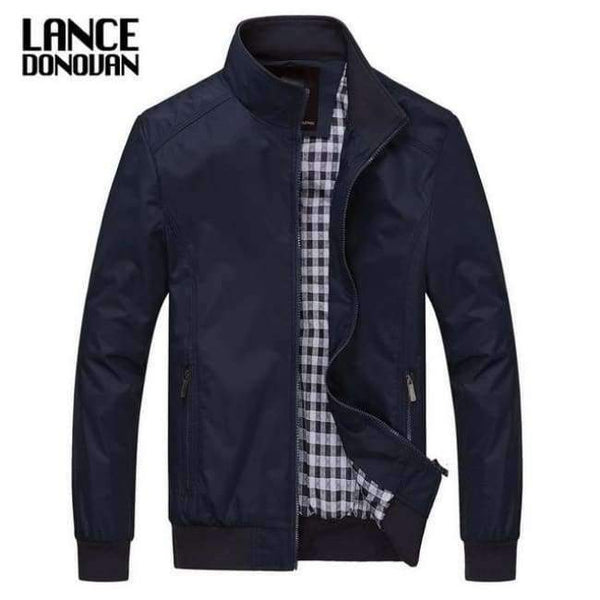 Planet Gates 1LD1236 CHECK SIZE 3 / M Solid color New 2017 Casual Jacket M-5XL 6XL Men Spring Autumn Outerwear Mandarin Collar Clothing