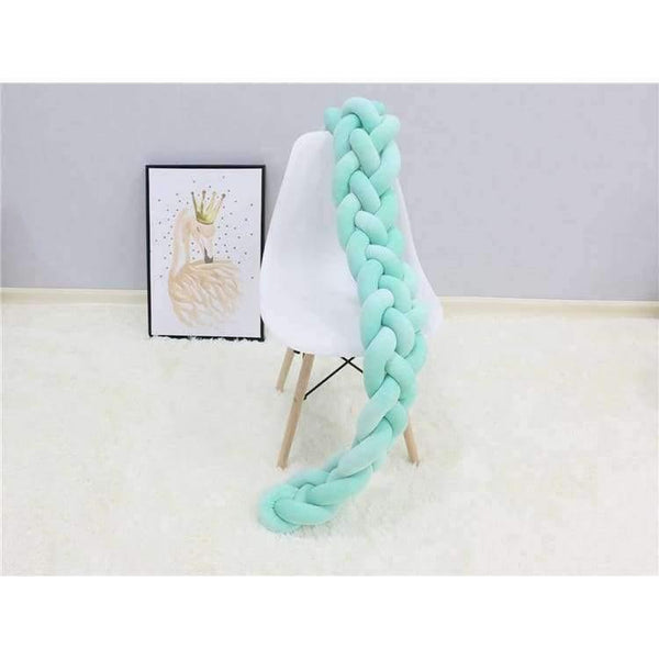 Planet Gates 1M/2M/3M Baby Braided Crib Bumpers Knot Pillow Cushion, Four Tied Newborn Nursery bedding,Cot Room Dector