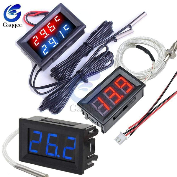 1M Dual LED Display Digital Thermometer Refrigerator Aquarium Auto Car Temperature Sensor Meter Detector Tester Waterpfoof Probe