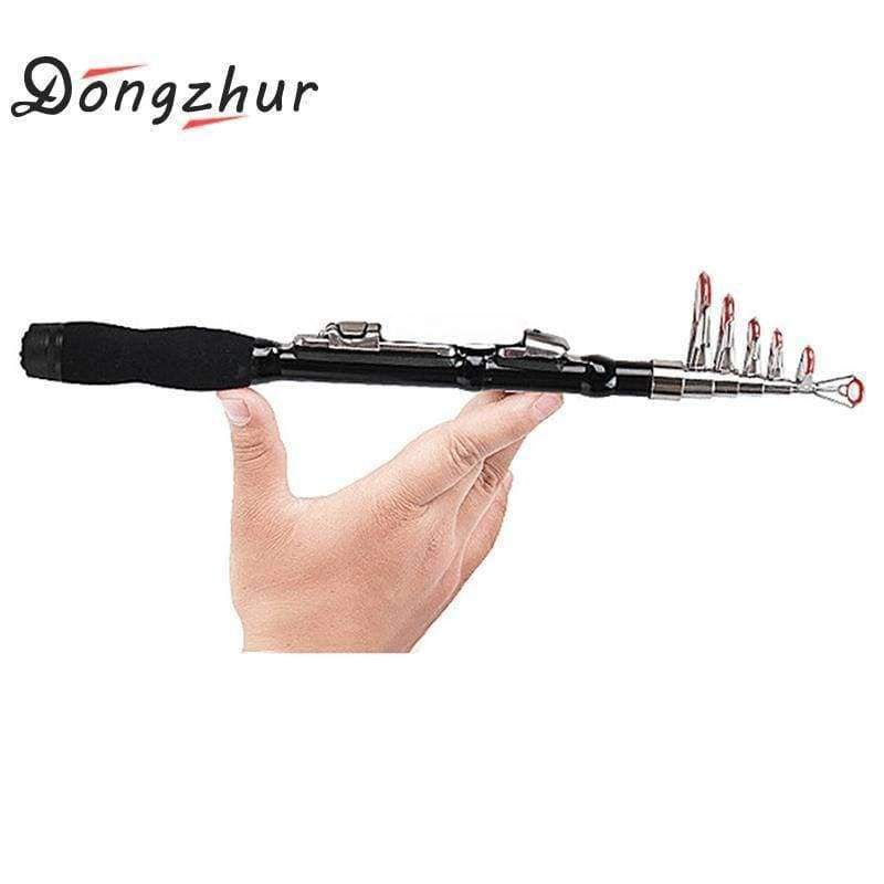 Mini Portable Telescopic Fishing Rod Spinning Carbon Fish Hand Fishing Tackle Sea Rod Fishing Pole 1.0m-2.3m