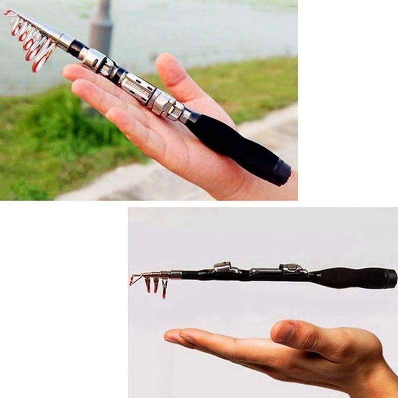 Mini Portable Telescopic Fishing Rod Spinning Carbon Fish Hand Fishing Tackle Sea Rod Fishing Pole 1.0m-2.3m