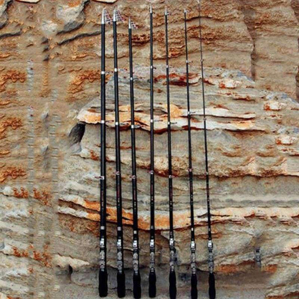 Planet Gates 1m Mini Portable Telescopic Fishing Rod Spinning Carbon Fish Hand Fishing Tackle Sea Rod Fishing Pole 1.0m-2.3m
