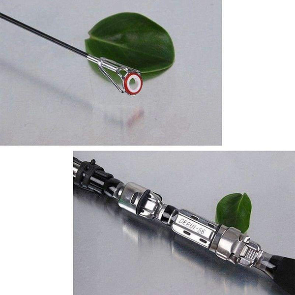 Planet Gates 1m Mini Portable Telescopic Fishing Rod Spinning Carbon Fish Hand Fishing Tackle Sea Rod Fishing Pole 1.0m-2.3m