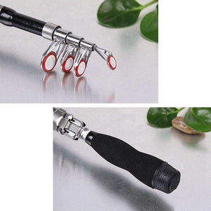 Planet Gates 1m Mini Portable Telescopic Fishing Rod Spinning Carbon Fish Hand Fishing Tackle Sea Rod Fishing Pole 1.0m-2.3m
