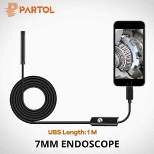 Planet Gates 1M Partol Endoscope Camera Mini Waterproof Soft Cable Inspection Camera 7mm 1M 2M 5M USB Endoscope Borescope Endoscope For phone