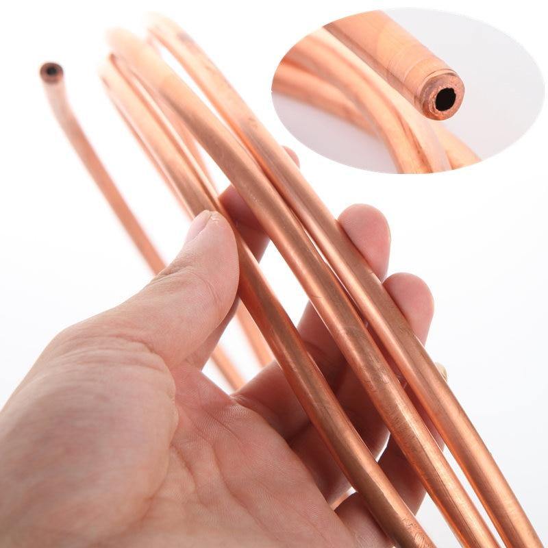 1m T2 Red Copper coil 2/3/4/5/6/8/10/12/14/16mm Copper tube Air Conditioning Copper Pipe Soft  Tube 99.9% T2 Copper DIY Cooling