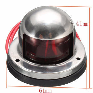 Planet Gates 1Pair 12V Stainless Steel Red Green Bow LED Navigation Lights Boat Marine Indicator Spot Light Marine Boat Yacht Sailing Light