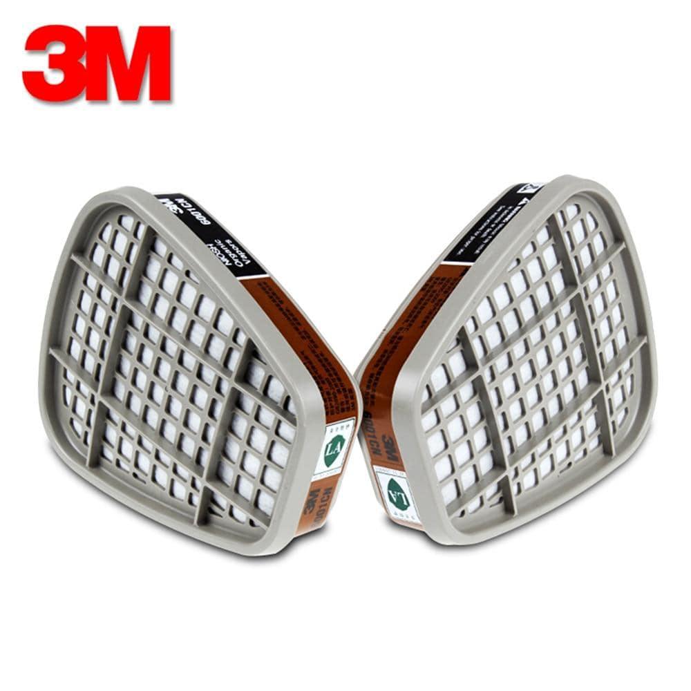 1pair=2pcs 3M 6001CN Filter Cartridge Respirator Organic Gas Protective Spray Paint Benz Vapors for 6000/7000 Series Gas Mask