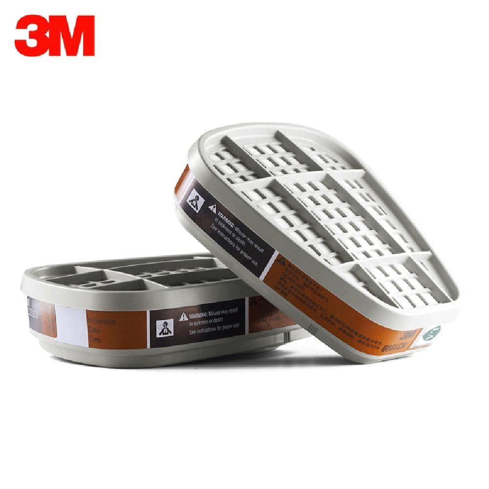 1pair=2pcs 3M 6001CN Filter Cartridge Respirator Organic Gas Protective Spray Paint Benz Vapors for 6000/7000 Series Gas Mask