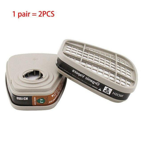 Planet Gates 1Pair 2PCS Paint Spraying Face Gas Mask Replace Fitting 6001cn Organic Vapor Cartridge For 3M 6000 7000 Series Respirator