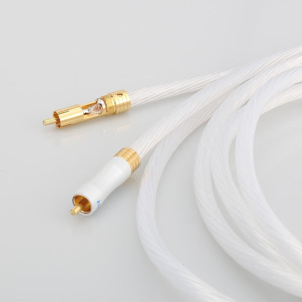Planet Gates 1pair 5N Silver plated OCC RCA cable Analog cable RCA audio cable Silver plated