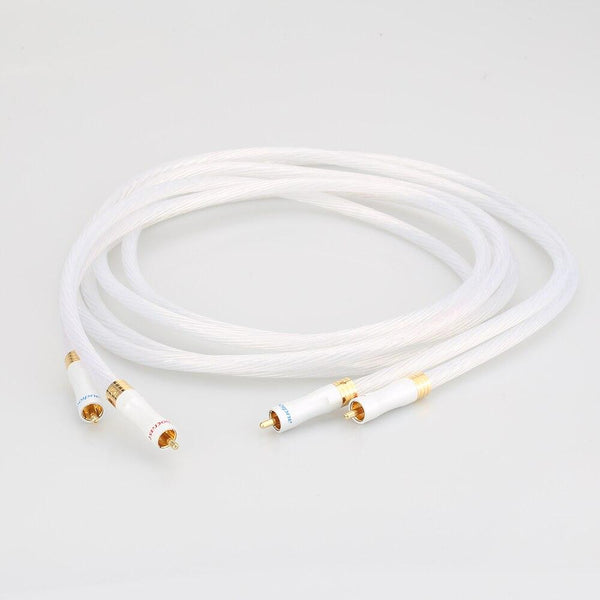 Planet Gates 1pair 5N Silver plated OCC RCA cable Analog cable RCA audio cable Silver plated