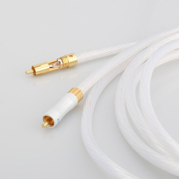 Planet Gates 1pair 5N Silver plated OCC RCA cable Analog cable RCA audio cable Silver plated