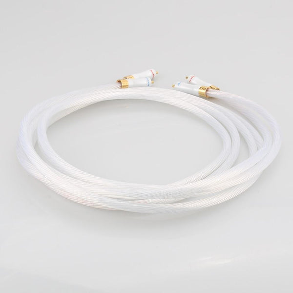 Planet Gates 1pair 5N Silver plated OCC RCA cable Analog cable RCA audio cable Silver plated