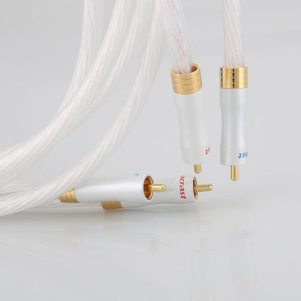 Planet Gates 1pair 5N Silver plated OCC RCA cable Analog cable RCA audio cable Silver plated