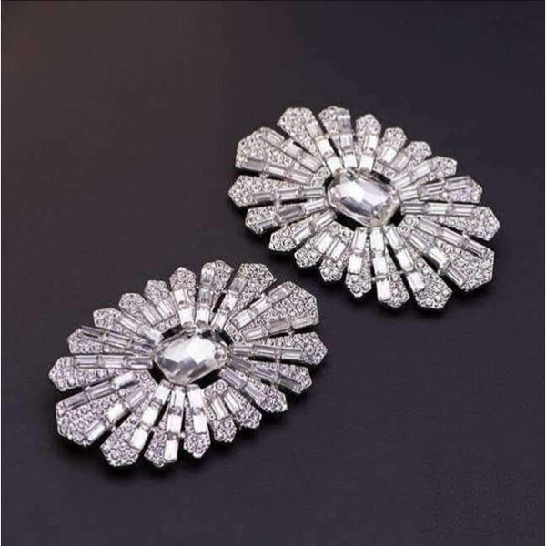 Planet Gates (1pair) high-end luxury fashion delicate removable sparkling water drill shoe buckle shoe accessories DIY shoe clips.