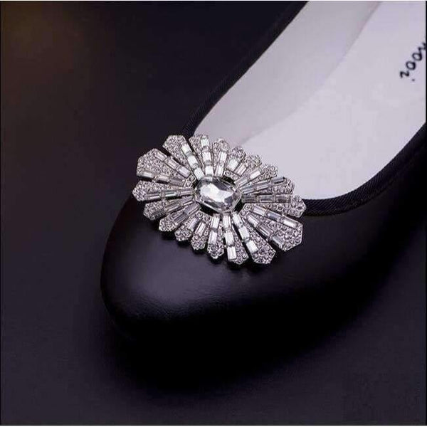 Planet Gates (1pair) high-end luxury fashion delicate removable sparkling water drill shoe buckle shoe accessories DIY shoe clips.