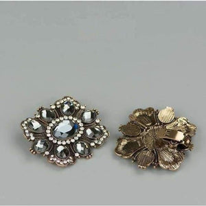 Planet Gates (1pair) luxury classic crystal removable sparkling water drill shoe buckle shoe accessories DIY shoe clips.