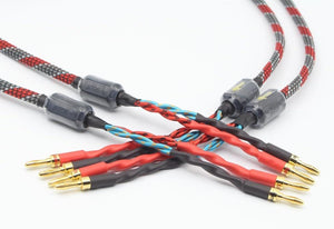 Planet Gates 1Pair oxygen-free copper audio speaker cable HI-FI high-end amplifier speaker cable Banana plug cable