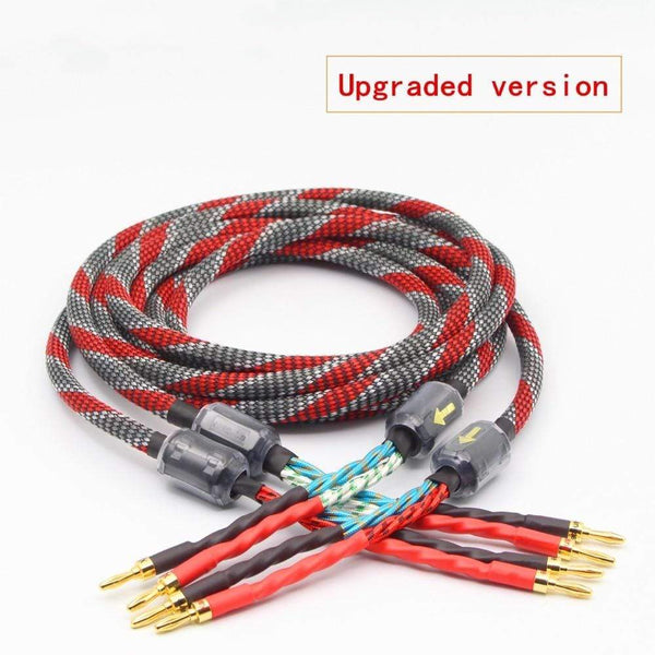 Planet Gates 1Pair oxygen-free copper audio speaker cable HI-FI high-end amplifier speaker cable Banana plug cable