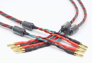 Planet Gates 1Pair oxygen-free copper audio speaker cable HI-FI high-end amplifier speaker cable Banana plug cable