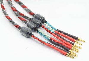 Planet Gates 1Pair oxygen-free copper audio speaker cable HI-FI high-end amplifier speaker cable Banana plug cable