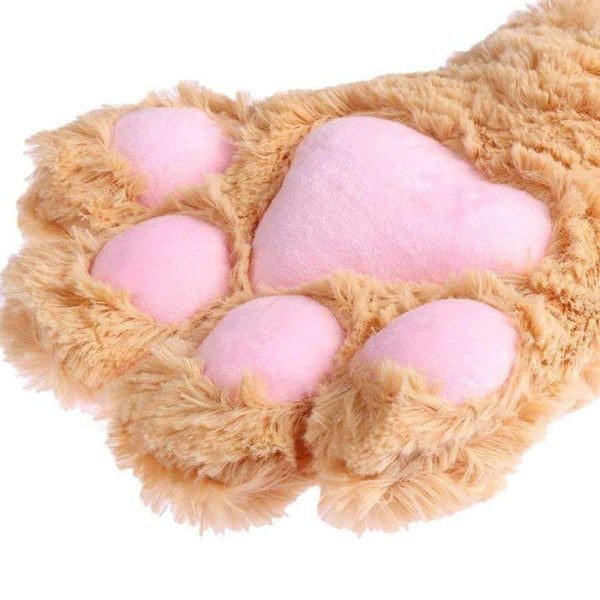 Planet Gates 1Pair Women Girls Cute Cat Kitten Paw Claw Warm Gloves Soft Anime Cosplay Plush for Halloween Party Accessories