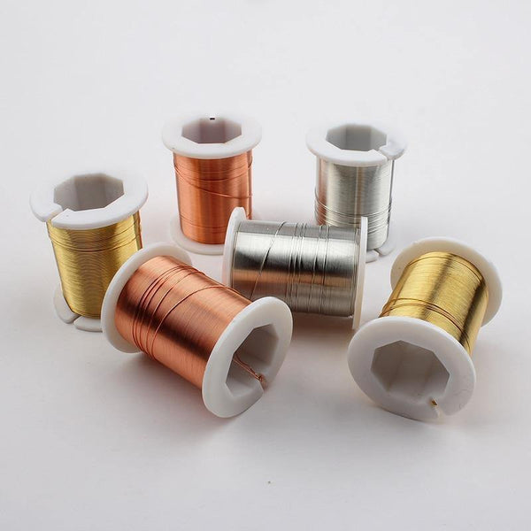 Planet Gates 1pc 0.3mm 28ga 0.4mm 26ga 0.5mm 24ga Silver Gold Copper Wire Jewelry Making Soft Beading Wrapping Wire Thread Tarnish Resistant