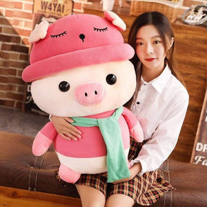 1pc 25/35/50cm Lovely Colorful Pig with Clothes Stuffed Cute Animal Pig Plush Toys for Children Kids Appease Doll Birthday Gift