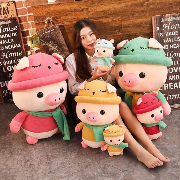 1pc 25/35/50cm Lovely Colorful Pig with Clothes Stuffed Cute Animal Pig Plush Toys for Children Kids Appease Doll Birthday Gift