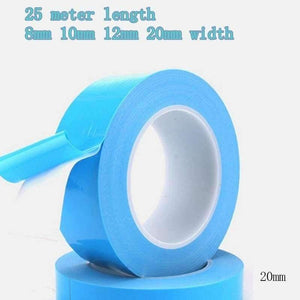 Planet Gates 1PC 25m 8/10/12/20mm Width Double Sided Transfer Heat Tape Thermal Conductive Adhesive Tape For PCB CPU LED Strip Light Heatsink