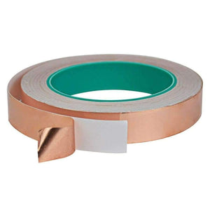 Planet Gates 1Pc 25M Double-sided Conductive EMI Shielding Copper Foil Tape 5MM 6MM-35MM Adhesive Barrier