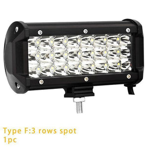 Planet Gates 1PC 3 Rows Spot / China LED Bar 7 inch LED Light Bar Work Light for Driving Offroad Boat Car Tractor Truck 4x4 SUV ATV 12V 24V Off Road
