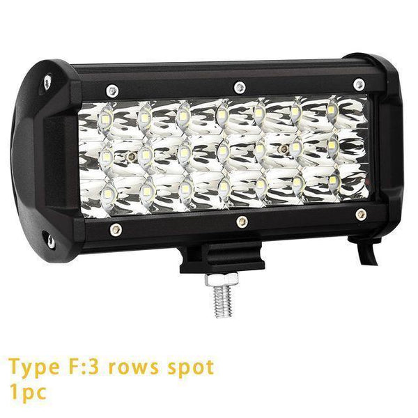 Planet Gates 1PC 3 Rows Spot / China LED Bar 7 inch LED Light Bar Work Light for Driving Offroad Boat Car Tractor Truck 4x4 SUV ATV 12V 24V Off Road