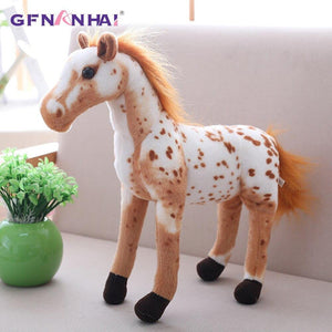 1PC 30-60CM Simulation Horse Plush Toys Cute Stuffed Animal Real Like Zebra Doll Soft Toy Kids Birthday Gift Home Decoration