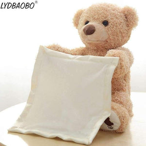 Planet Gates 1PC 30cm Peek A Boo Elephant & Bear Stuffed Animals&Plush Doll Play Music Elephant Educational Anti-stress Toy Gift For Children