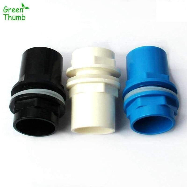Planet Gates 1pc 32mm  Male Thread Connector Fish Tank Aquarium Water Supply Pipe Fittings Straight Plastic PVC Joints White Black Blue