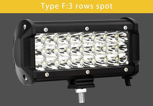 Planet Gates 1PC 3D Flood / China LED Bar 7 inch LED Light Bar Work Light for Driving Offroad Boat Car Tractor Truck 4x4 SUV ATV 12V 24V Off Road