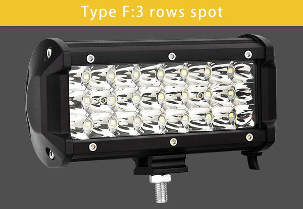 Planet Gates 1PC 3D Flood / China LED Bar 7 inch LED Light Bar Work Light for Driving Offroad Boat Car Tractor Truck 4x4 SUV ATV 12V 24V Off Road