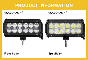 Planet Gates 1PC 3D Flood / China LED Bar 7 inch LED Light Bar Work Light for Driving Offroad Boat Car Tractor Truck 4x4 SUV ATV 12V 24V Off Road