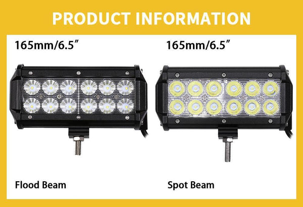 Planet Gates 1PC 3D Flood / China LED Bar 7 inch LED Light Bar Work Light for Driving Offroad Boat Car Tractor Truck 4x4 SUV ATV 12V 24V Off Road