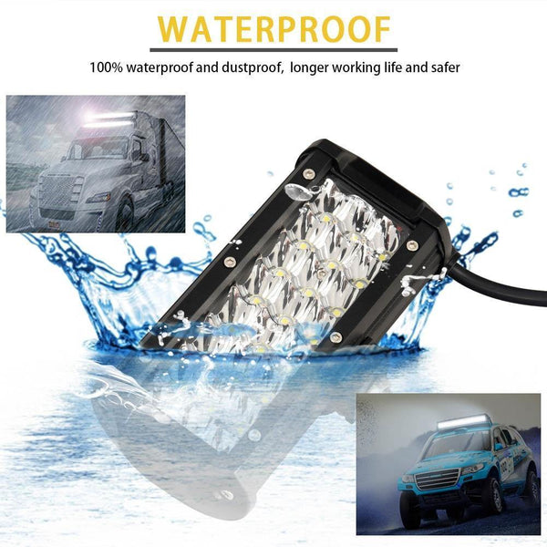 Planet Gates 1PC 3D Flood / China LED Bar 7 inch LED Light Bar Work Light for Driving Offroad Boat Car Tractor Truck 4x4 SUV ATV 12V 24V Off Road