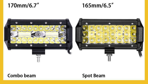 Planet Gates 1PC 3D Flood / China LED Bar 7 inch LED Light Bar Work Light for Driving Offroad Boat Car Tractor Truck 4x4 SUV ATV 12V 24V Off Road