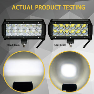 Planet Gates 1PC 3D Flood / China LED Bar 7 inch LED Light Bar Work Light for Driving Offroad Boat Car Tractor Truck 4x4 SUV ATV 12V 24V Off Road