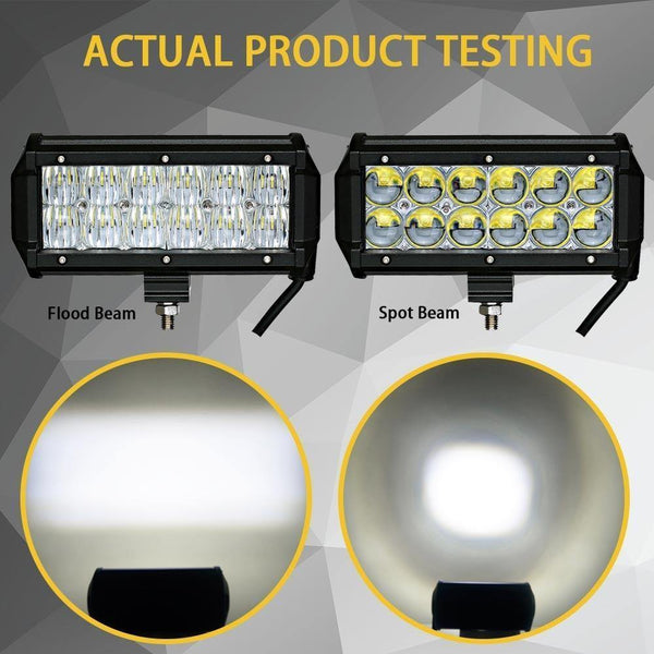 Planet Gates 1PC 3D Flood / China LED Bar 7 inch LED Light Bar Work Light for Driving Offroad Boat Car Tractor Truck 4x4 SUV ATV 12V 24V Off Road